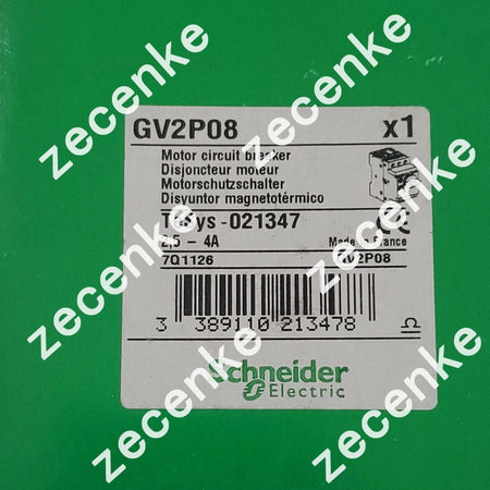 Schneider GV2P08 Motor Circuit Breaker 2.5-4A 600V - NEW SEALED