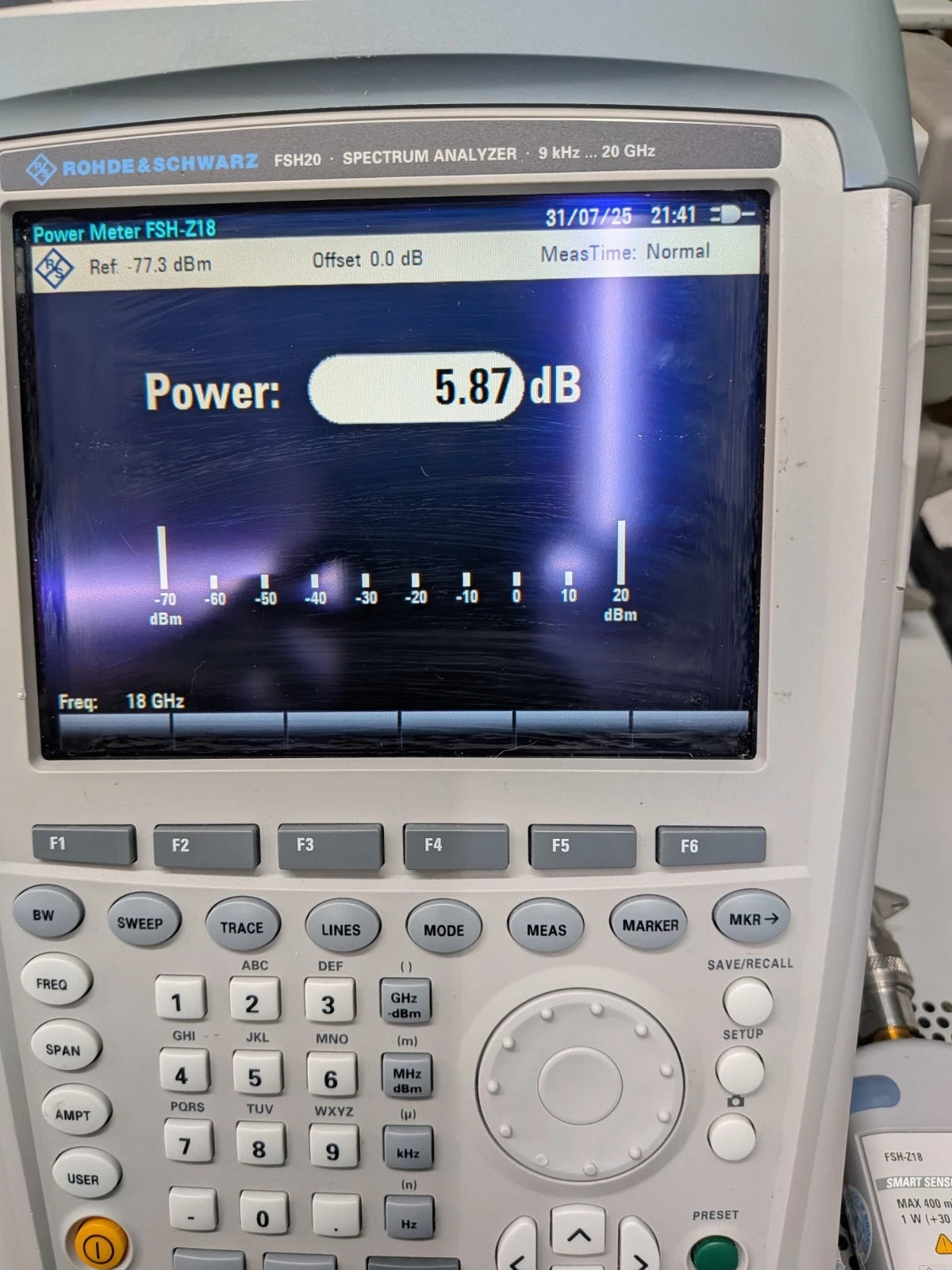 🔥Rohde & Schwarz R S Fsh20 K17 Handheld Spectrum Analyzer /Meter+Sensor !Cal'd!