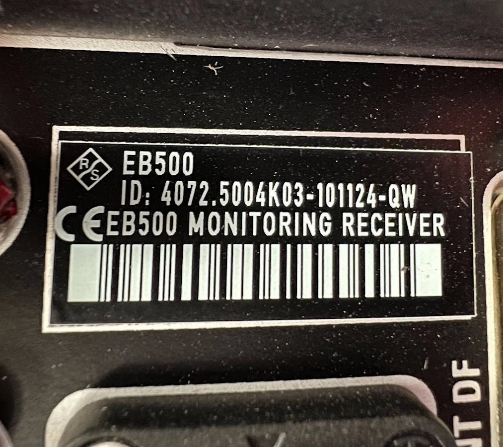 Rohde and Schwarz EB500 Monitoring Receiver 20 MHz to 3.6 GHz