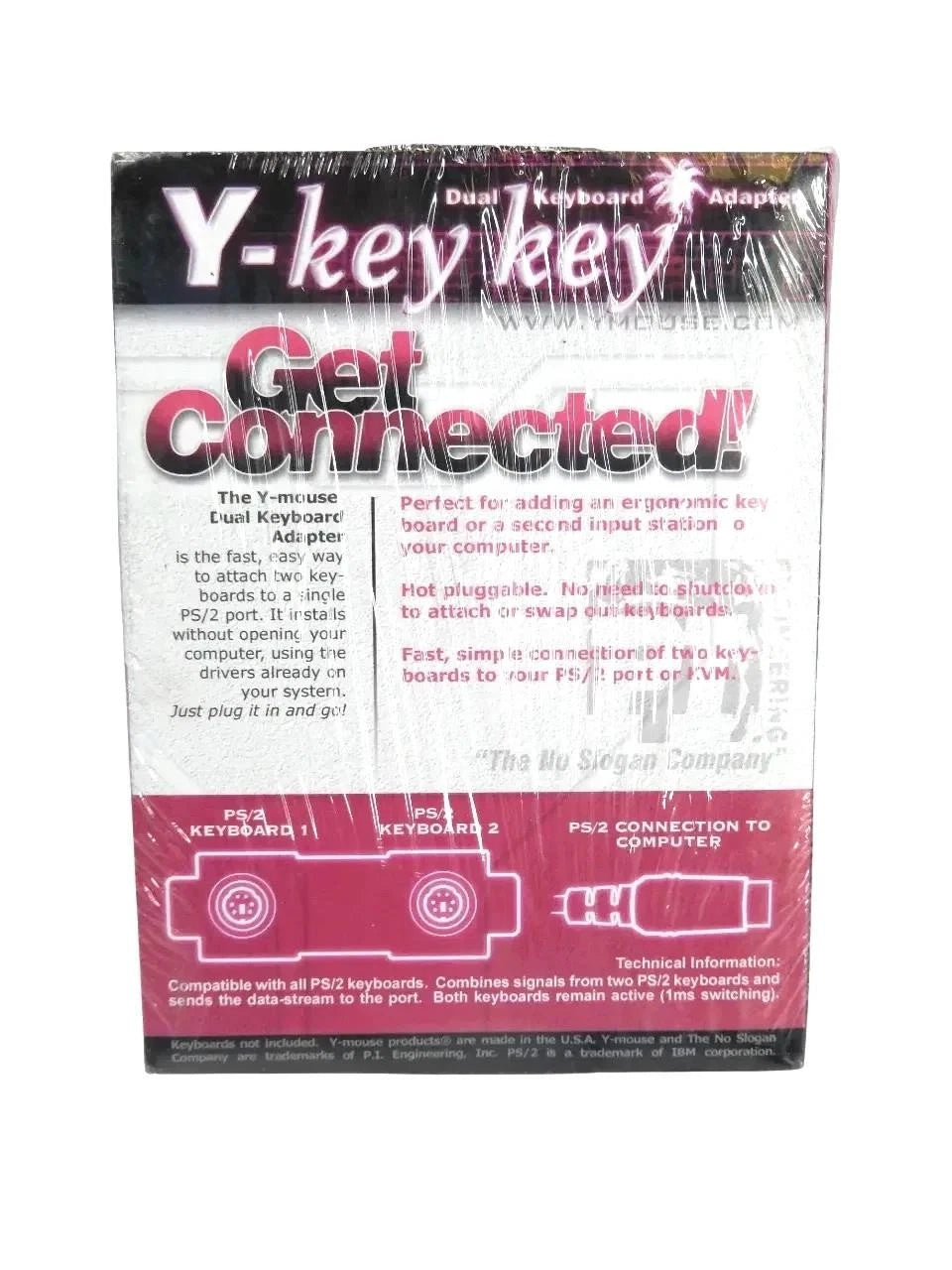 P.I. ENGENEERING Y-key key Dual Keyboard Adapter For All PS/2 - Free Shipping