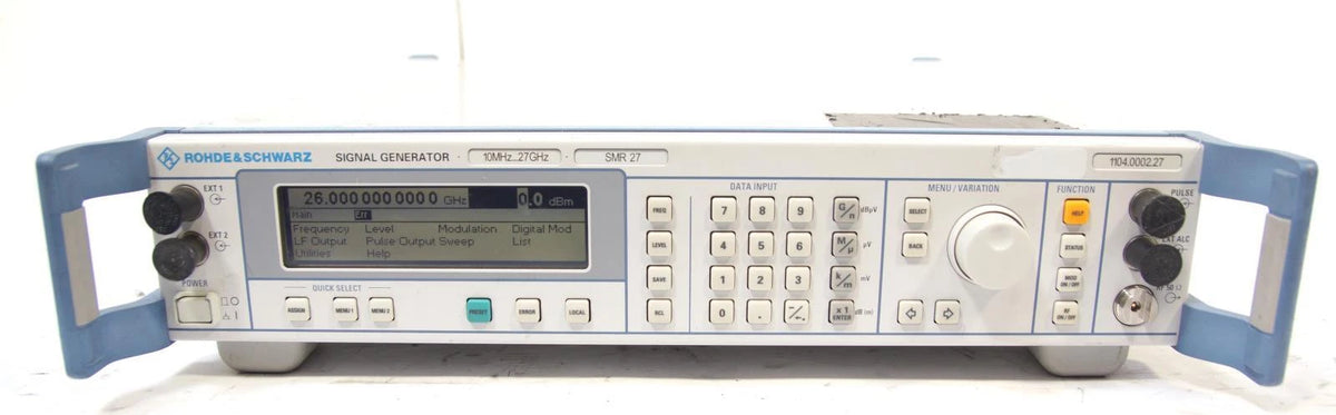 Rohde & Schwarz SMR27 10 MHz - 27 GHz Signal Generator 1104.0002.27 AS-IS