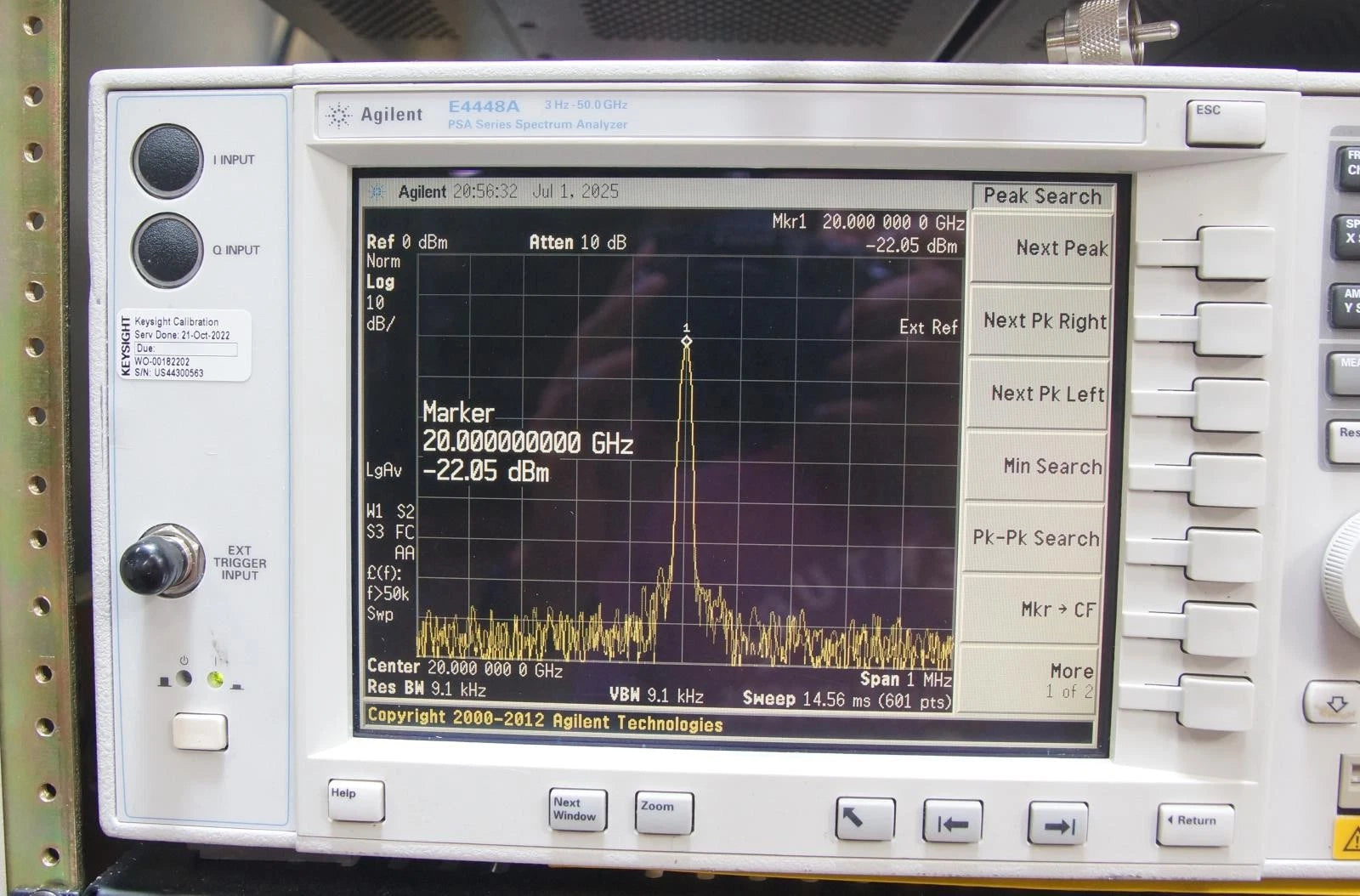 Agilent E8257D PSG 250kHz -20GHz Analog Signal Generator 007 1E1 1ED 520 UNT UNU