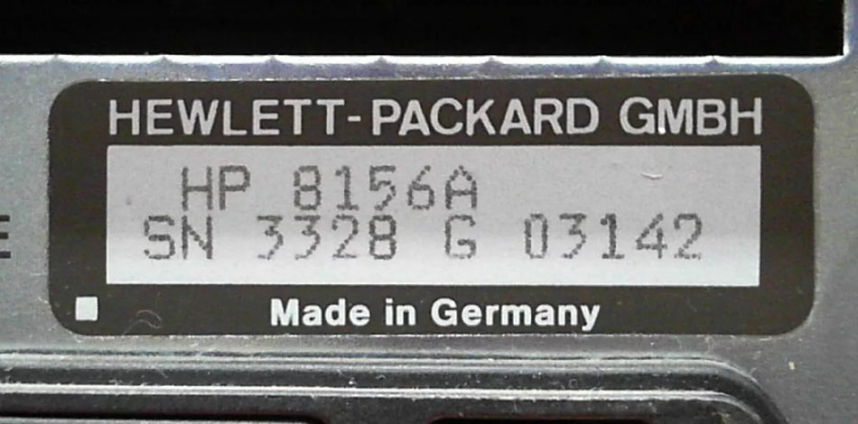 HP - Agilent - Keysight 8156A Optical Attenuator 3328G03142