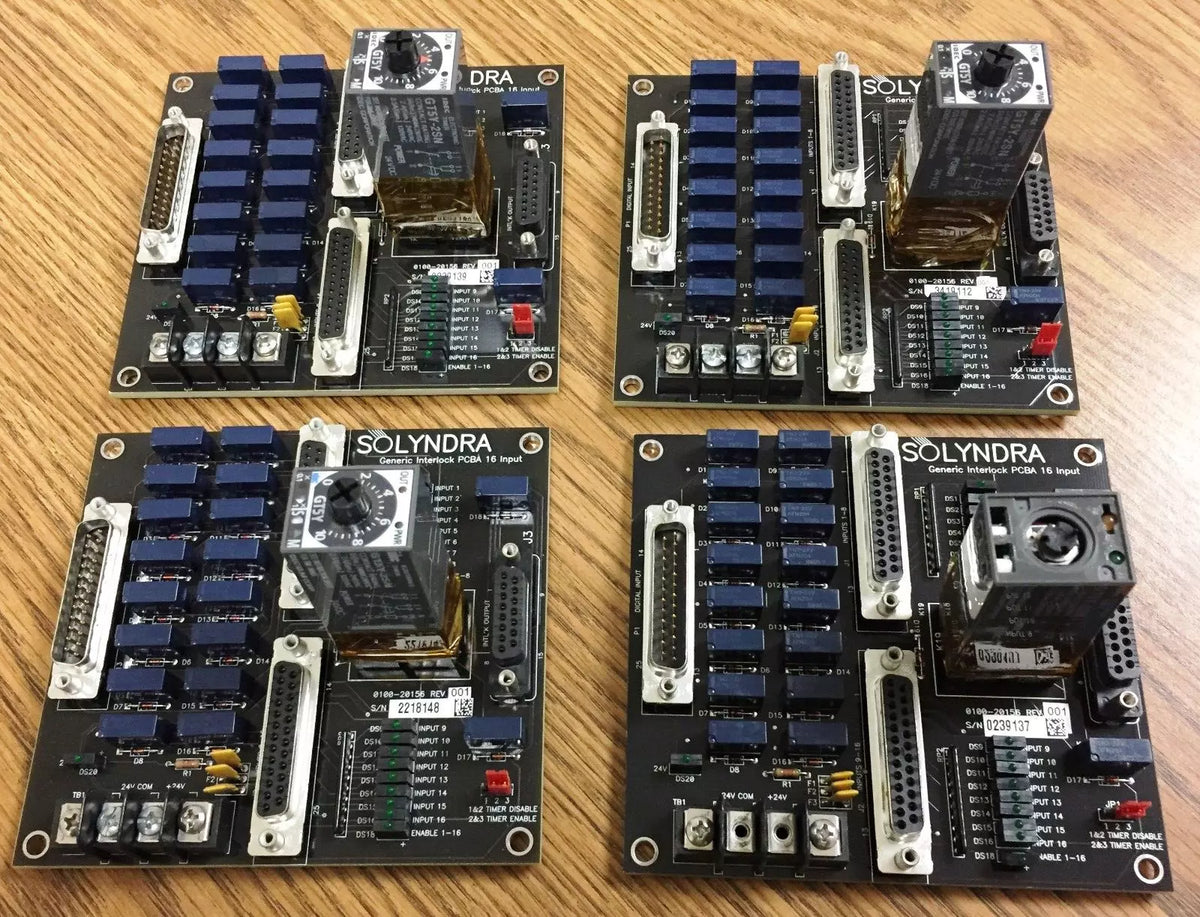 Solyndra 0100-20156 Rev 1 Generic Interlock PCBA 16 Input