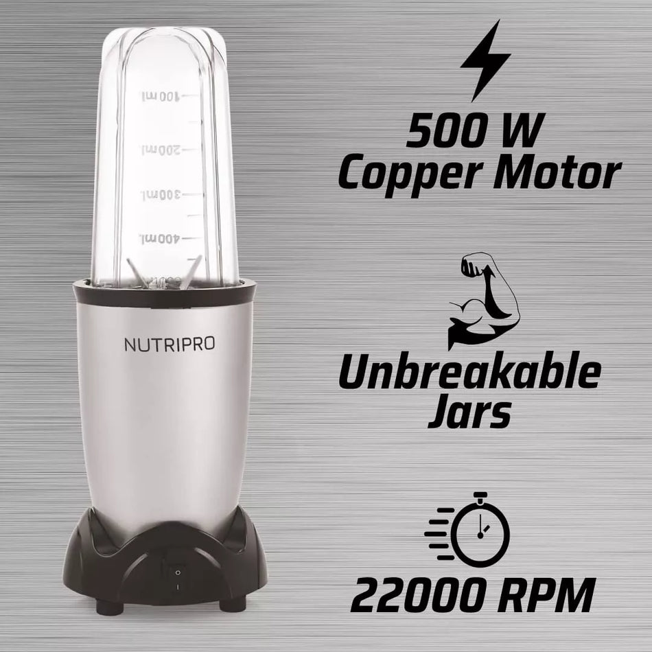 Nutripro Copper Juicer Mixer Grinder 500 Watts Smoothie Maker with 3 Jars