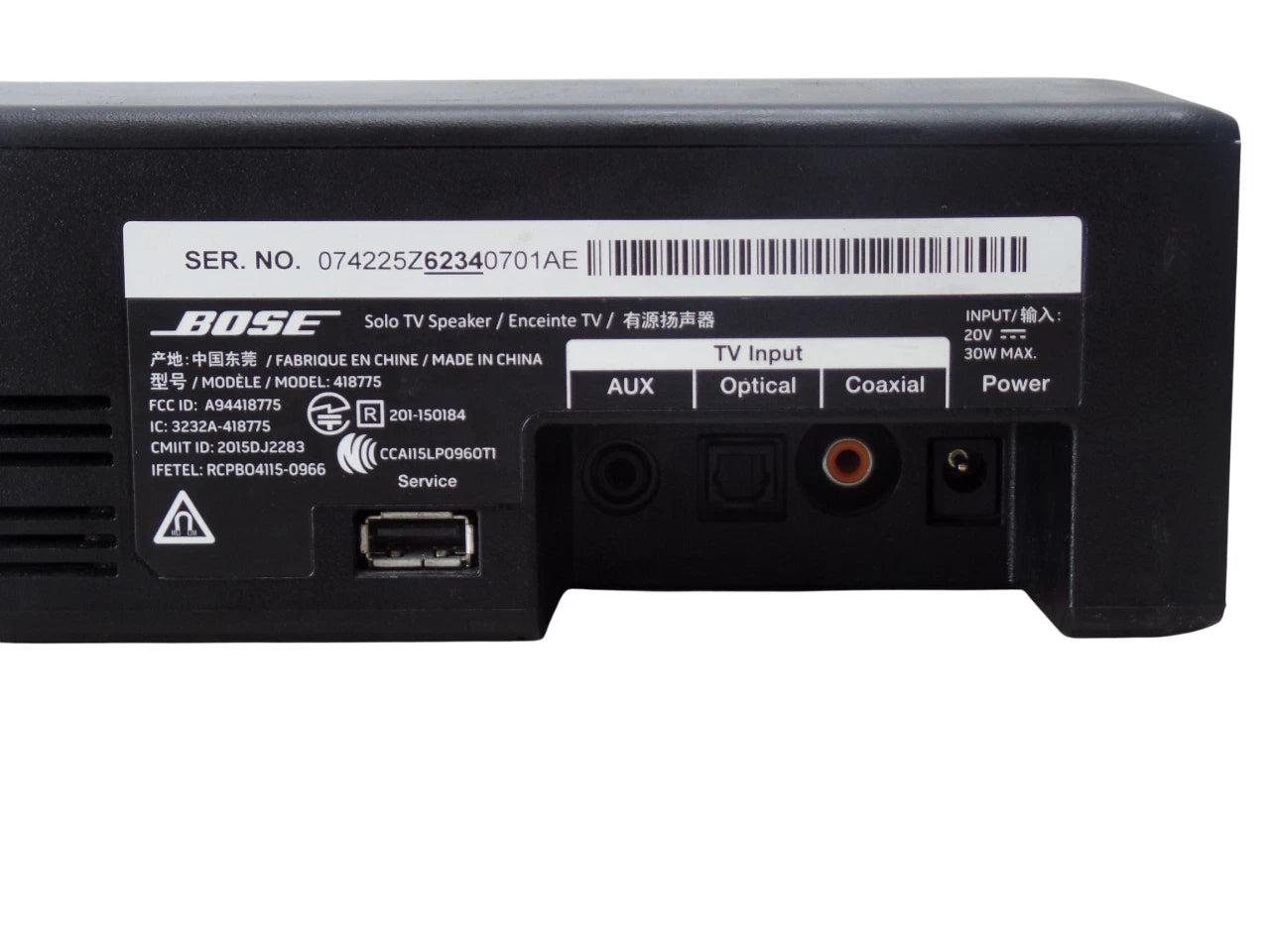 Bose Solo TV Sound System Soundbar - Model: 418775 - Free Shipping.