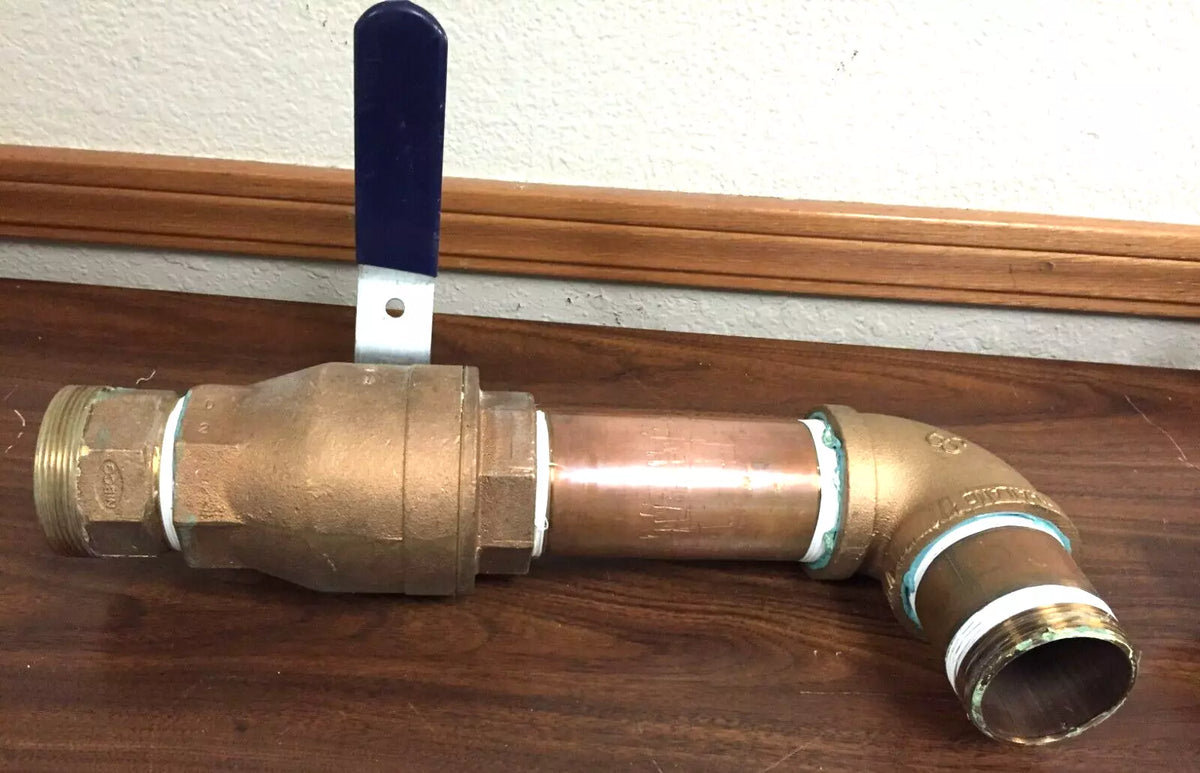 NIBCO 2 Female NPT Threaded Bronze Ball Valve, 600 CWP, 150 SWP with Fittings