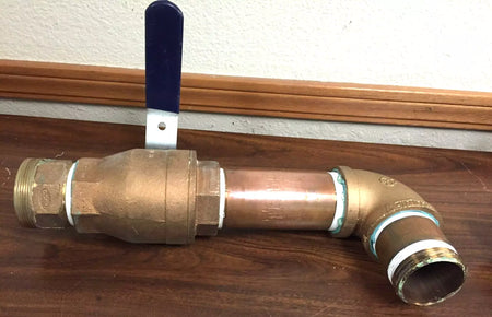 NIBCO 2 Female NPT Threaded Bronze Ball Valve, 600 CWP, 150 SWP with Fittings
