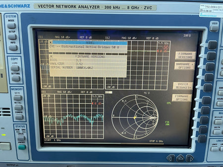 Rohde & Schwarz ZVC Vector Network Analyzer 300kHz- 8GHz , 2 ports _0036 - XG eqpt