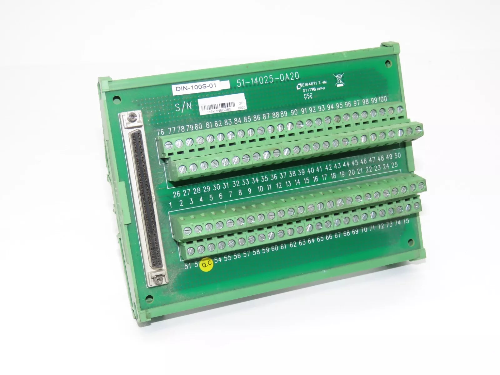 Adlink DIN-100S-01 PLOTECH 51-14025-0A20 100-pin Wiring Terminal Board