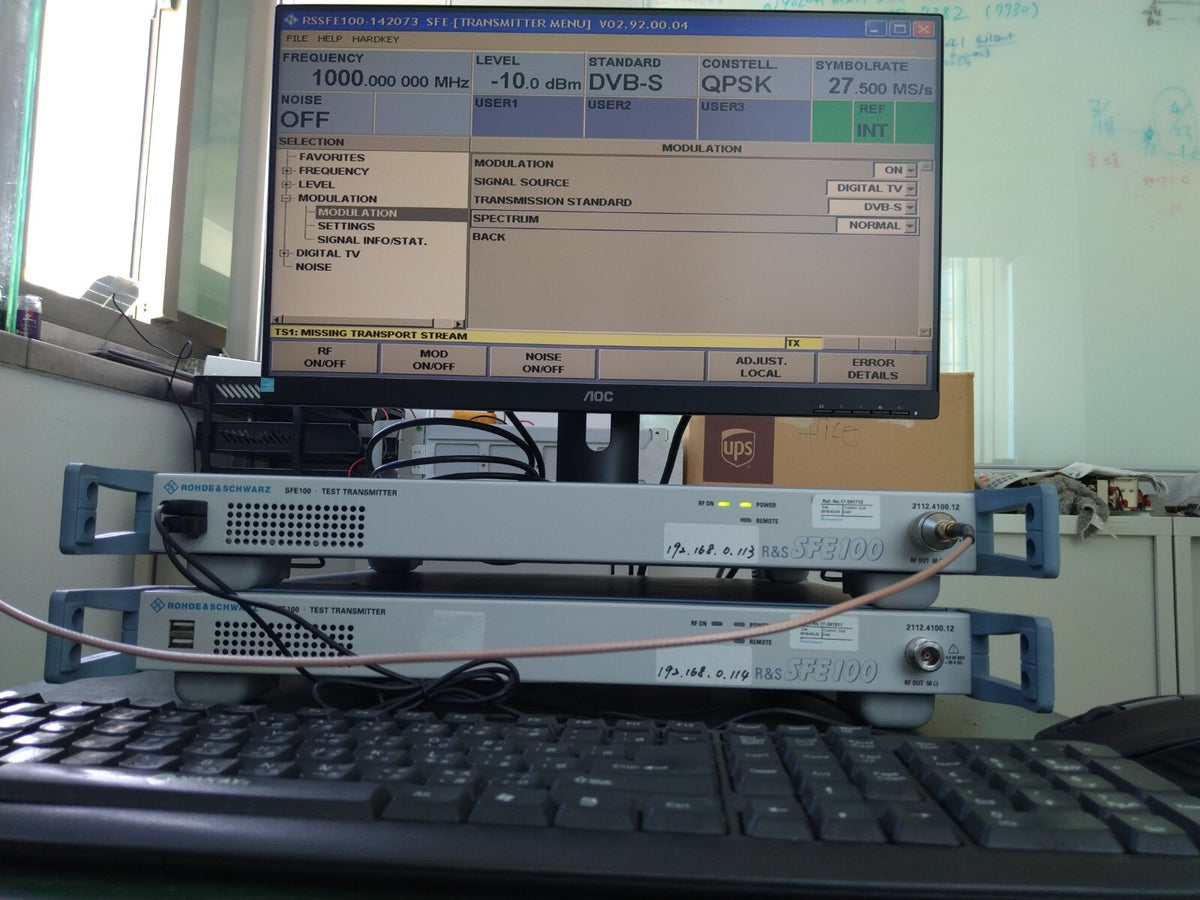 Rohde & Schwarz SFE100 DTV Test Transmitter DVB-S / DVB-S2 2112.4100.12 - XG eqpt