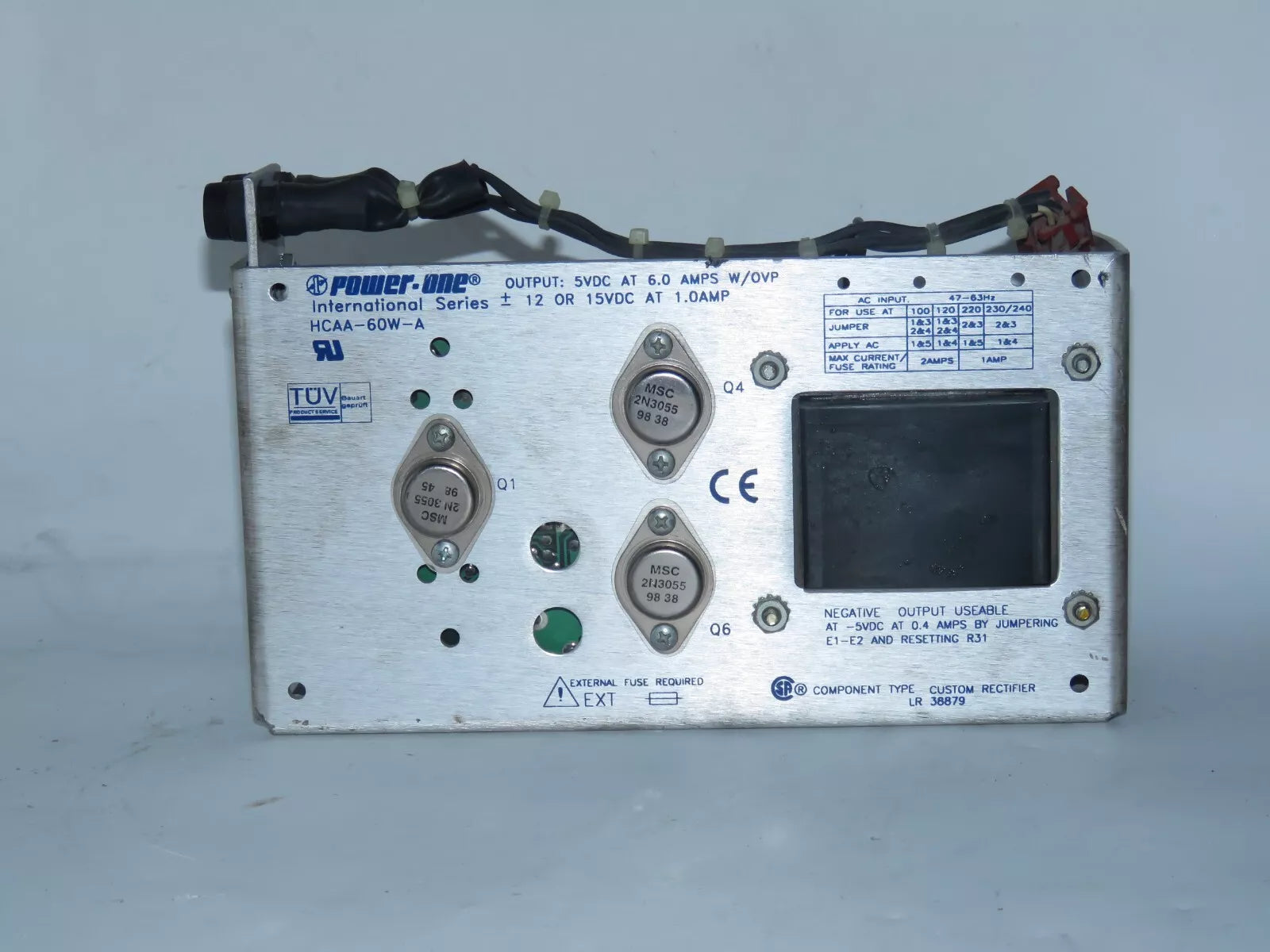 Power One HCAA-60W-A Linear Power Supply Triple Out 5V/6A