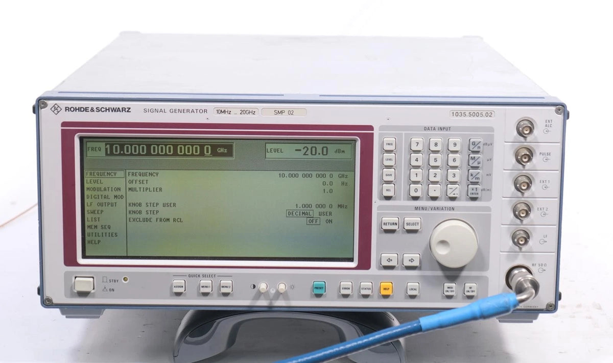 Rohde & Schwarz SMP 02 Signal Generator 10 kHz to 20 GHz B11 1035.5505.02