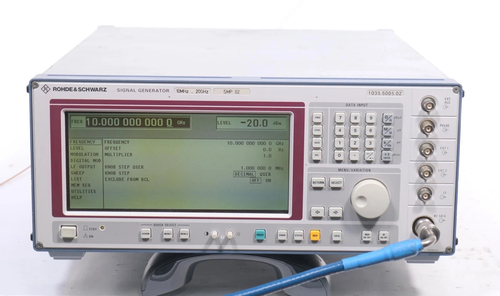 Rohde & Schwarz SMP 02 Signal Generator 10 kHz to 20 GHz B11 1035.5505.02