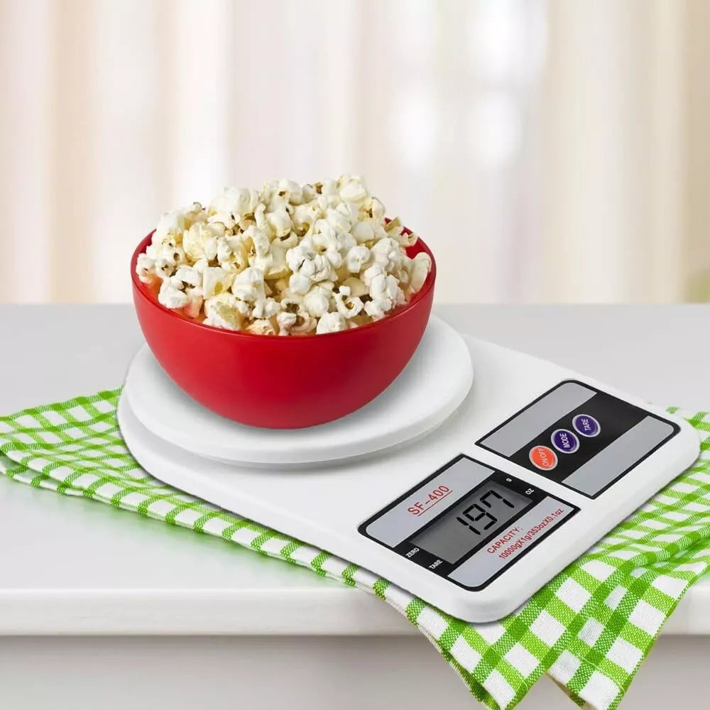 ATOM Digital Kitchen Weighing Scale 10Kg x 1g SF400/A121 with Batteries