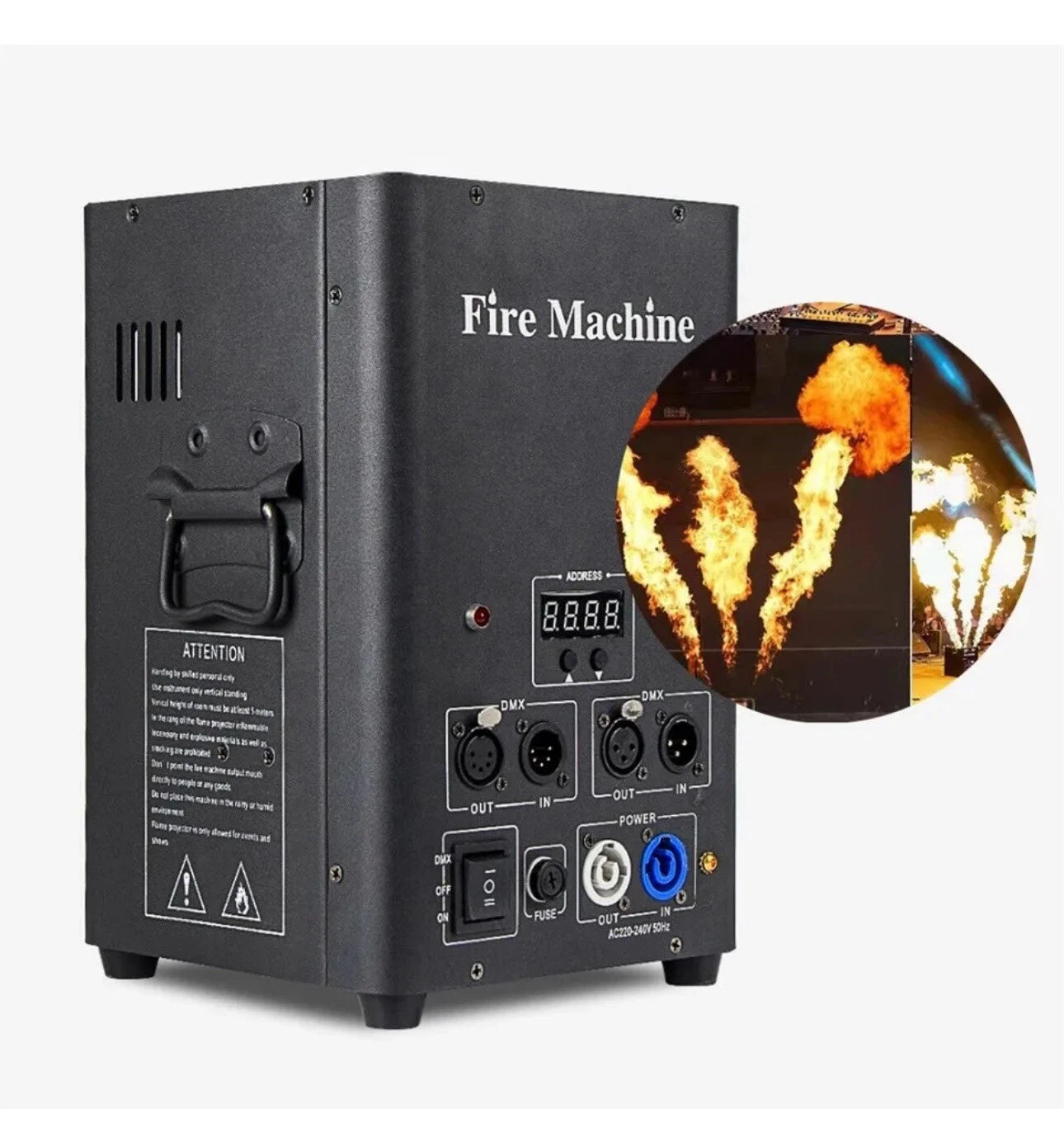 2023 Fire Machine Flame Thrower Stage Effect One Head Safe Channel Projector