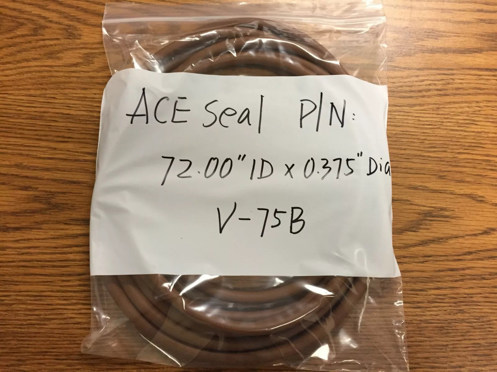 ACE Seal 72.00 ID x 0.375 Dia V-75B O-Ring Brown Vulcanized