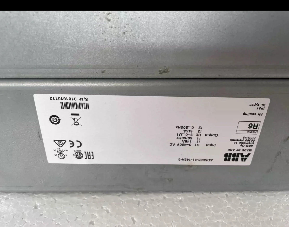 ABB ACS880-01-145A-3 Drive: 145A Current Rating