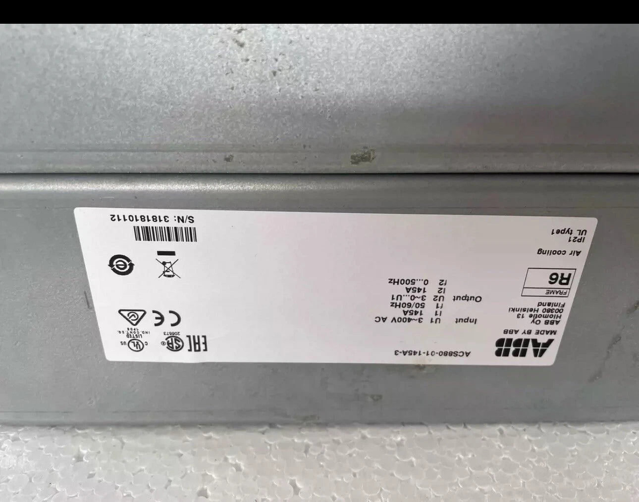 ABB ACS880-01-145A-3 Drive: 145A Current Rating