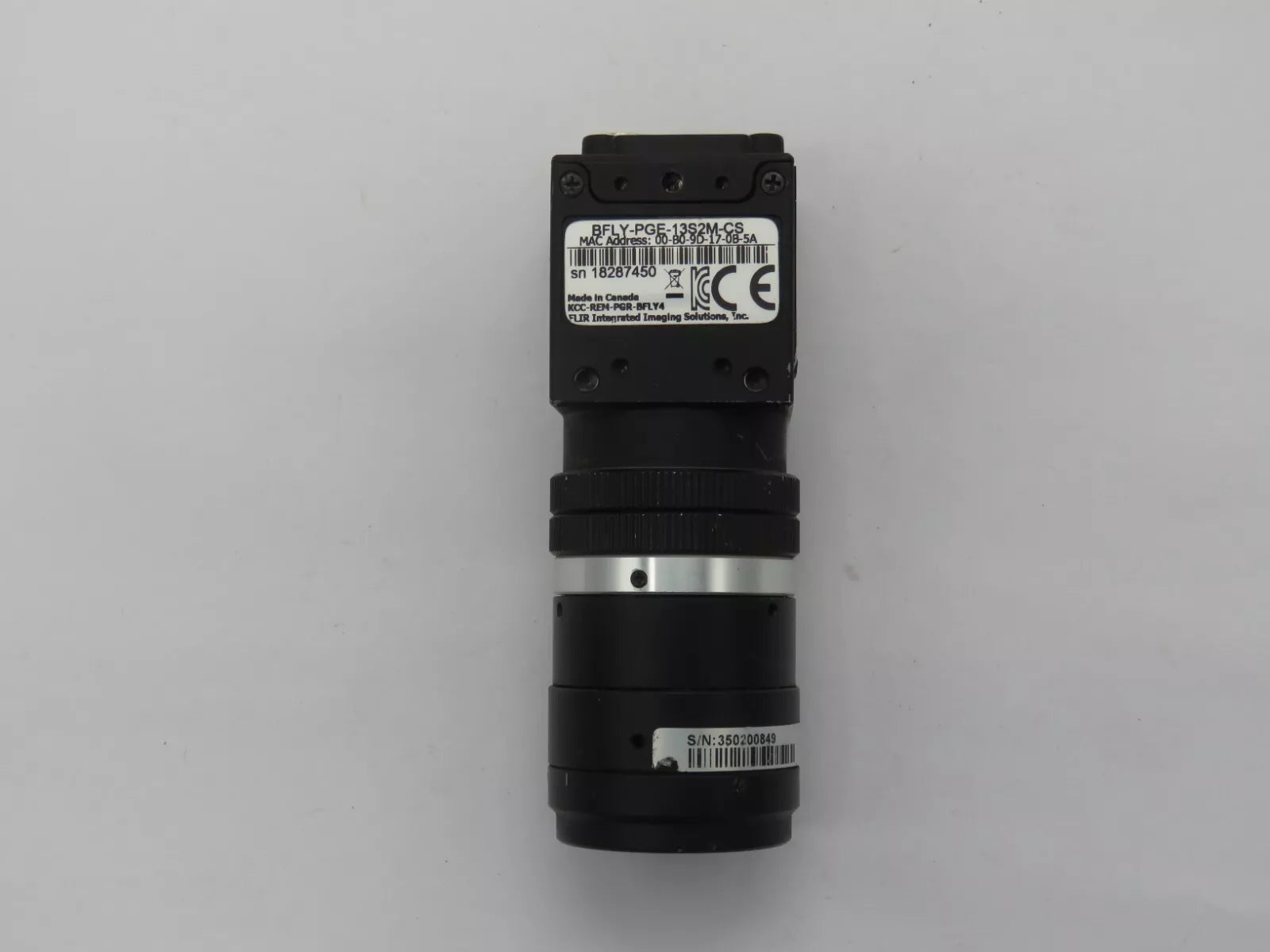 FLIR BFLY-PGE-13S2M-CS Blackfly GigE 1.2 MP 52FPS Aptina Camera with 12mm Lens