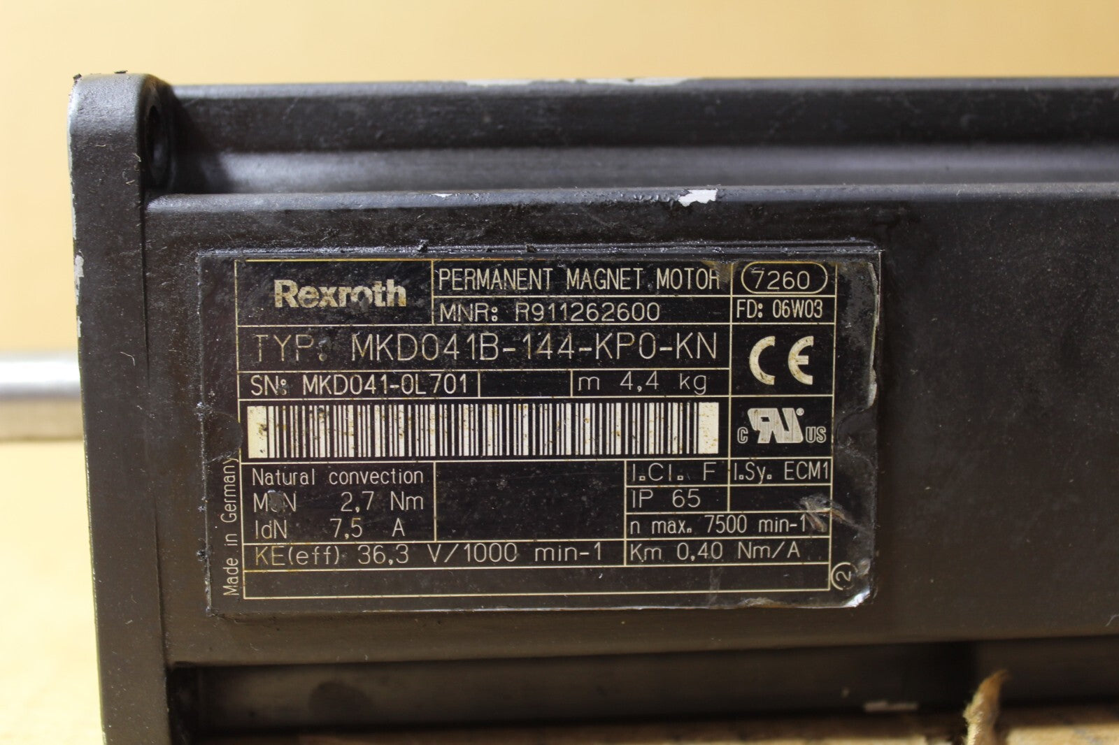 Indramat MKD041B-144-KP Servo Motor by Rexroth