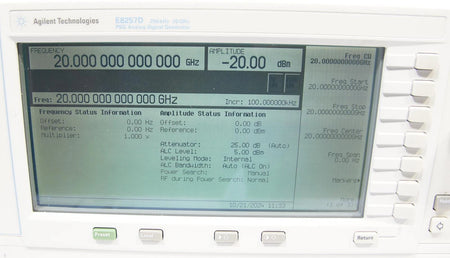 Agilent E8257D PSG 250kHz -20GHz Analog Signal Generator 1E1 1EH 520 UNT UNU