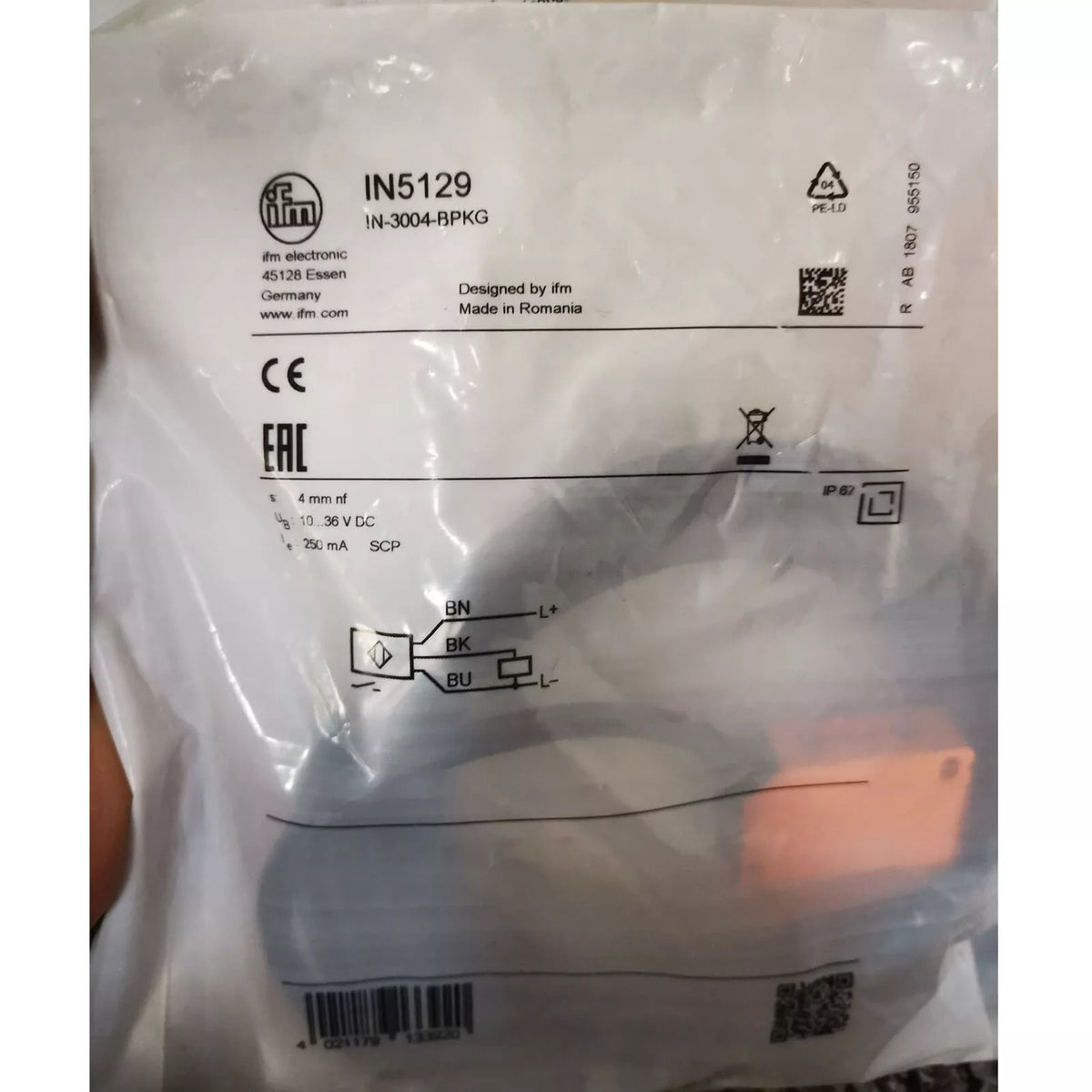 IFM IN5129 Proximity Switch Sensor with Expedited Shipping - 1PC