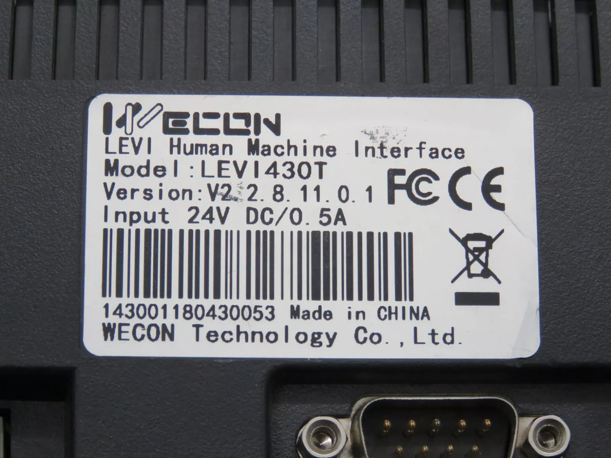 Wecon LEVI430T HMI Touch Screen Display - 4.3 Inch TFT LCD Panel
