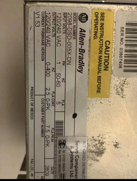 2098-DSD-005X-DN: High-Performance Digital Servo Drive