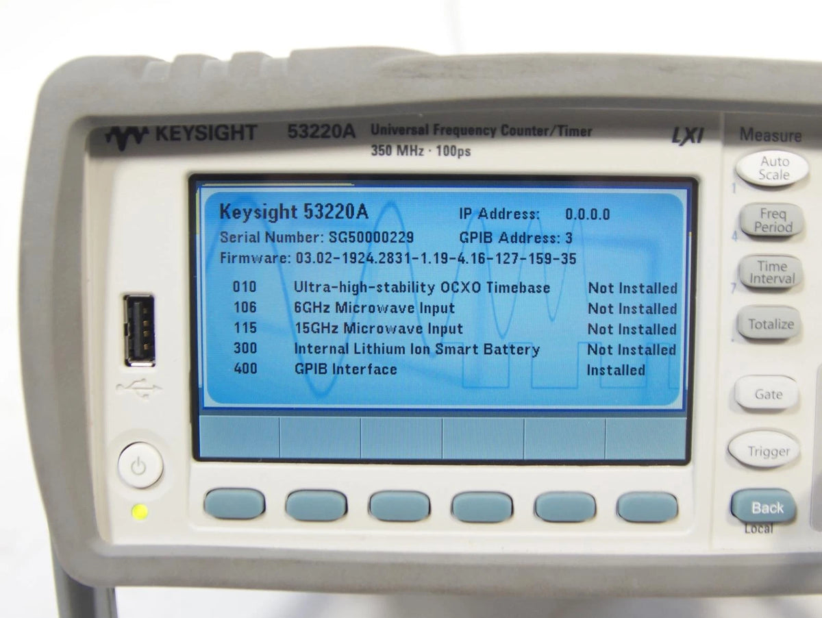 Agilent / Keysight 53220A 350MHz Universal Frequency Counter / Timer