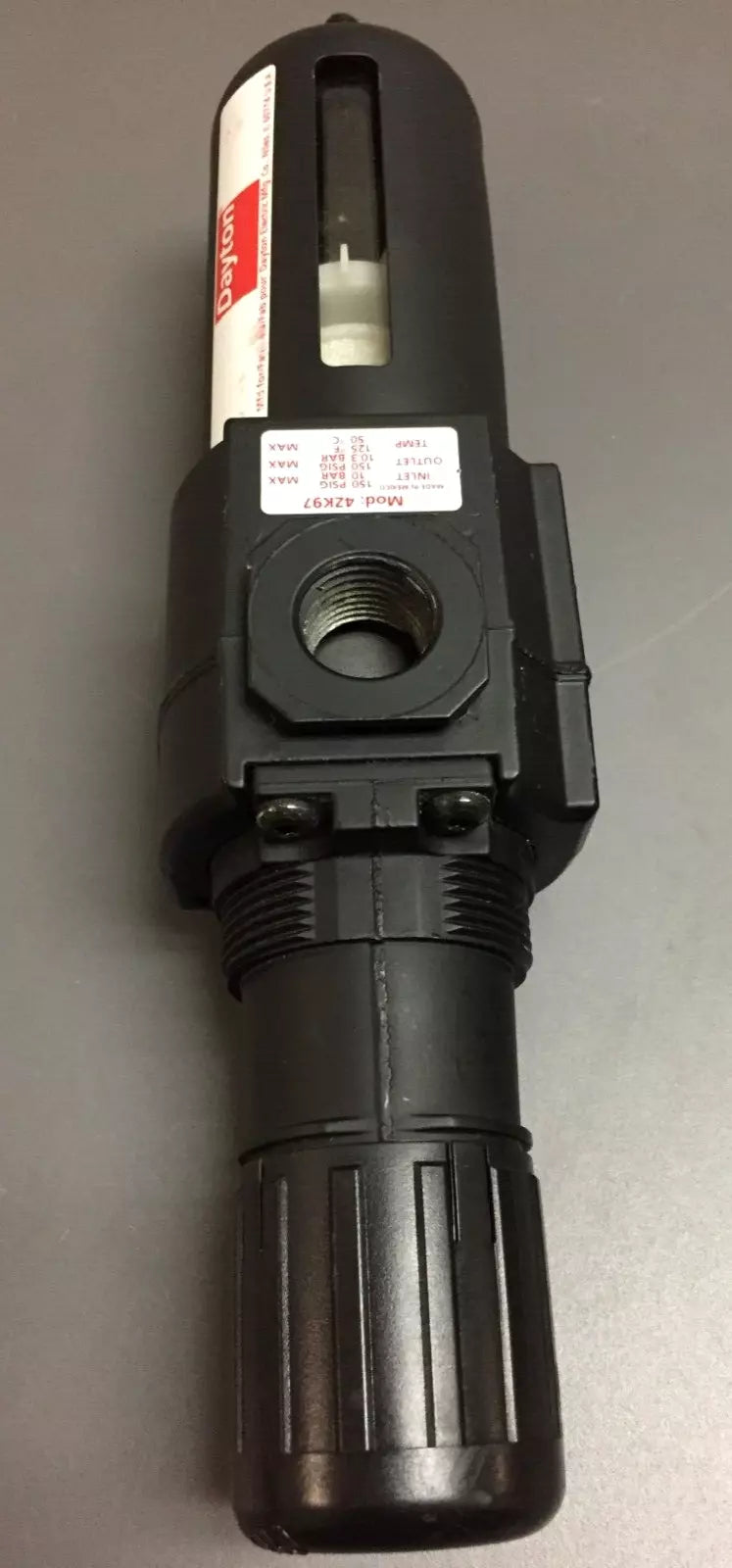 Dayton 4ZK97 Filter Regulator 150 PSIG 10 Bar Temp 125°F/50°C