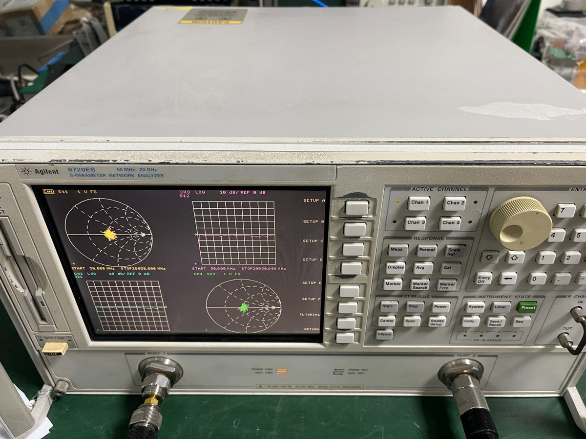 Agilent 8720ES 50 MHz - 20 GHz Network Analyzer w/ Options 1D5/010 _2525 - XG eqpt