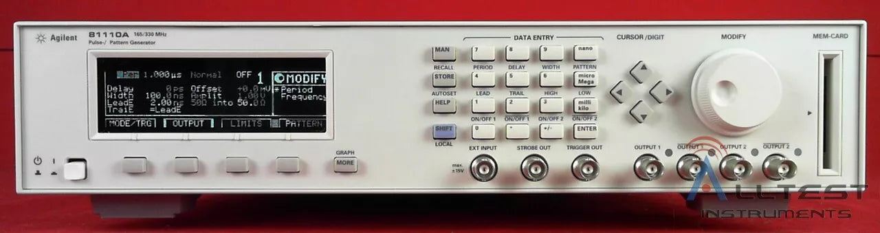 HP Agilent Keysight 81110A Pulse Pattern Generator 330 MHz 3.8 V 50 Ω