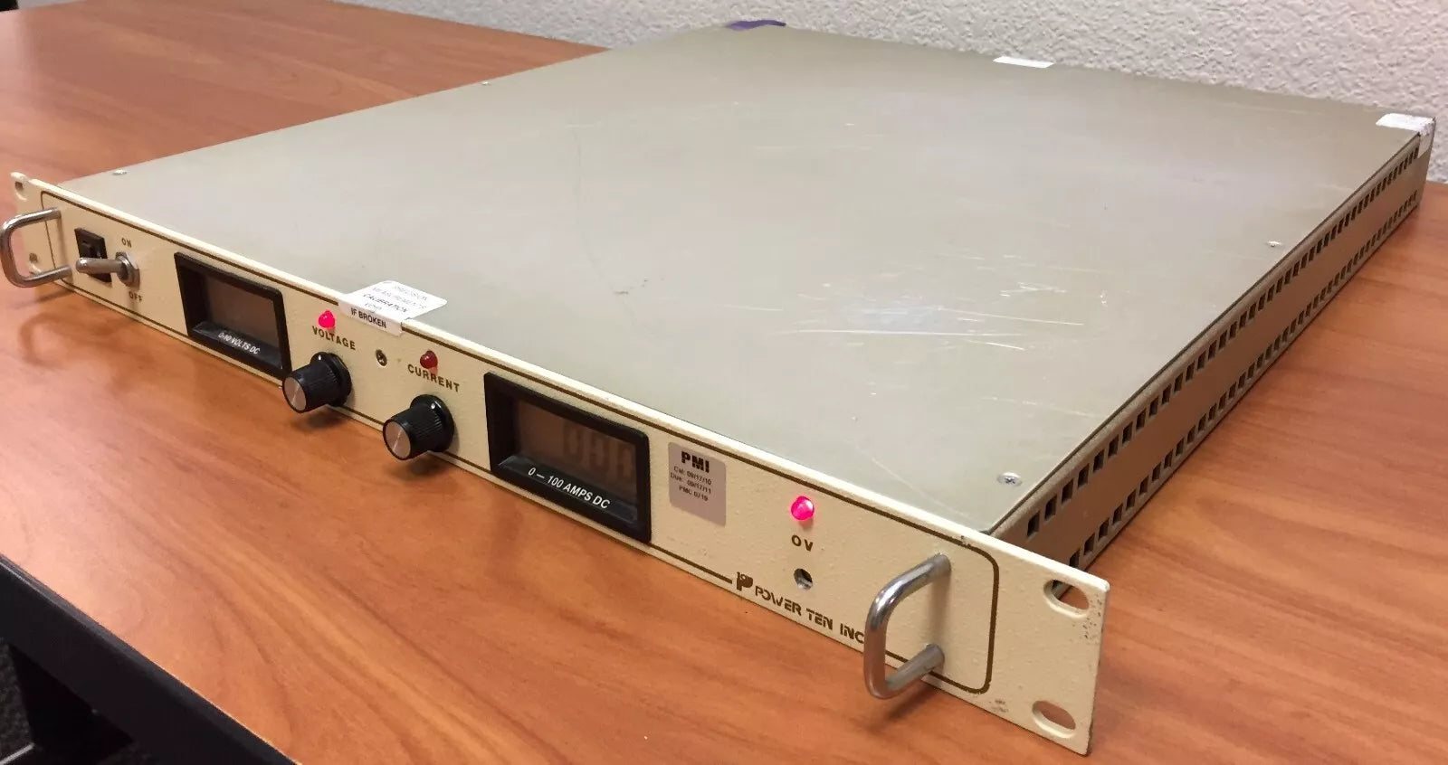 Power Ten 3300D-10100 DC Power Supply 115V, 60Hz, 0-10V DC, 0-100 AMPS