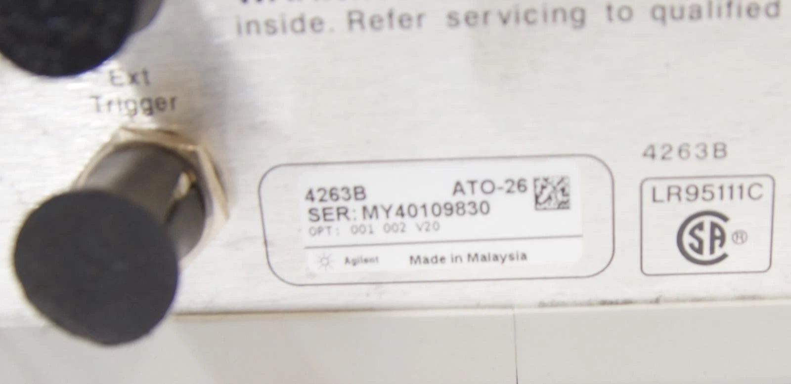 Agilent / HP 4263B 100 Hz to 100 kHz LCR Meter