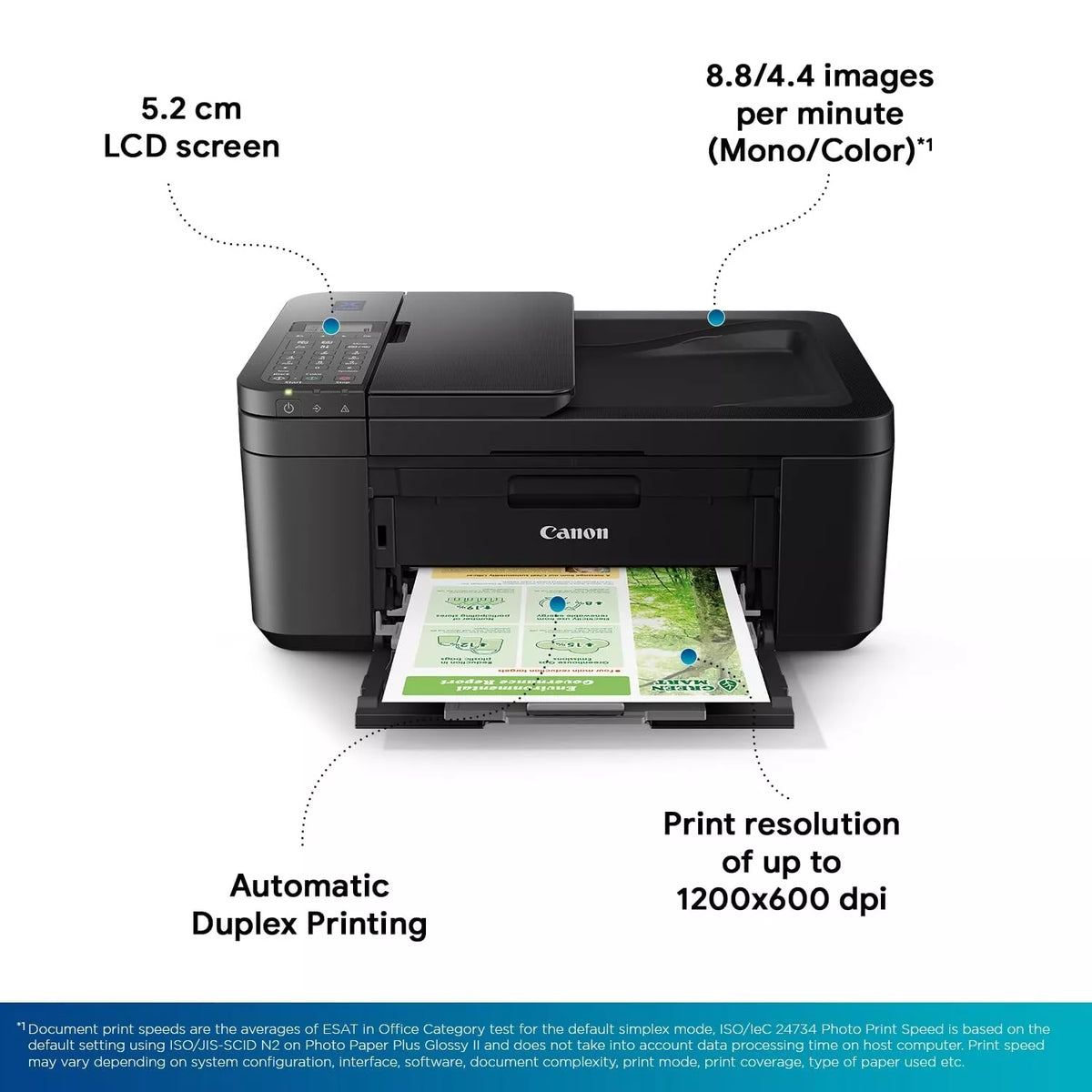 Canon PIXMA E4570 All-in-One WiFi Ink Efficient Color Printer for Home & Office Use