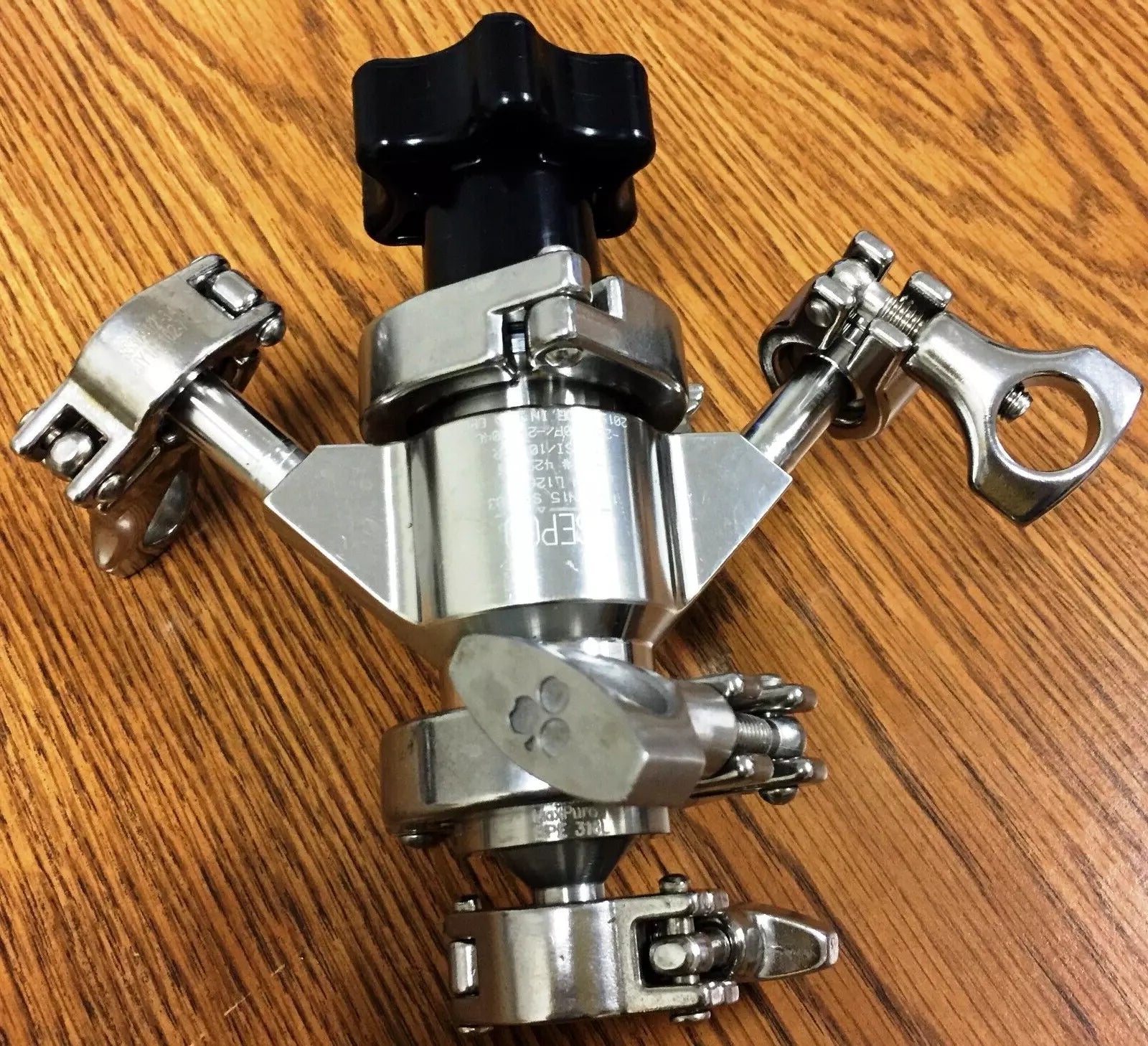Asepco 1/2/DN15-S31603 Radial-Diaphragm Bottom Tank Valve