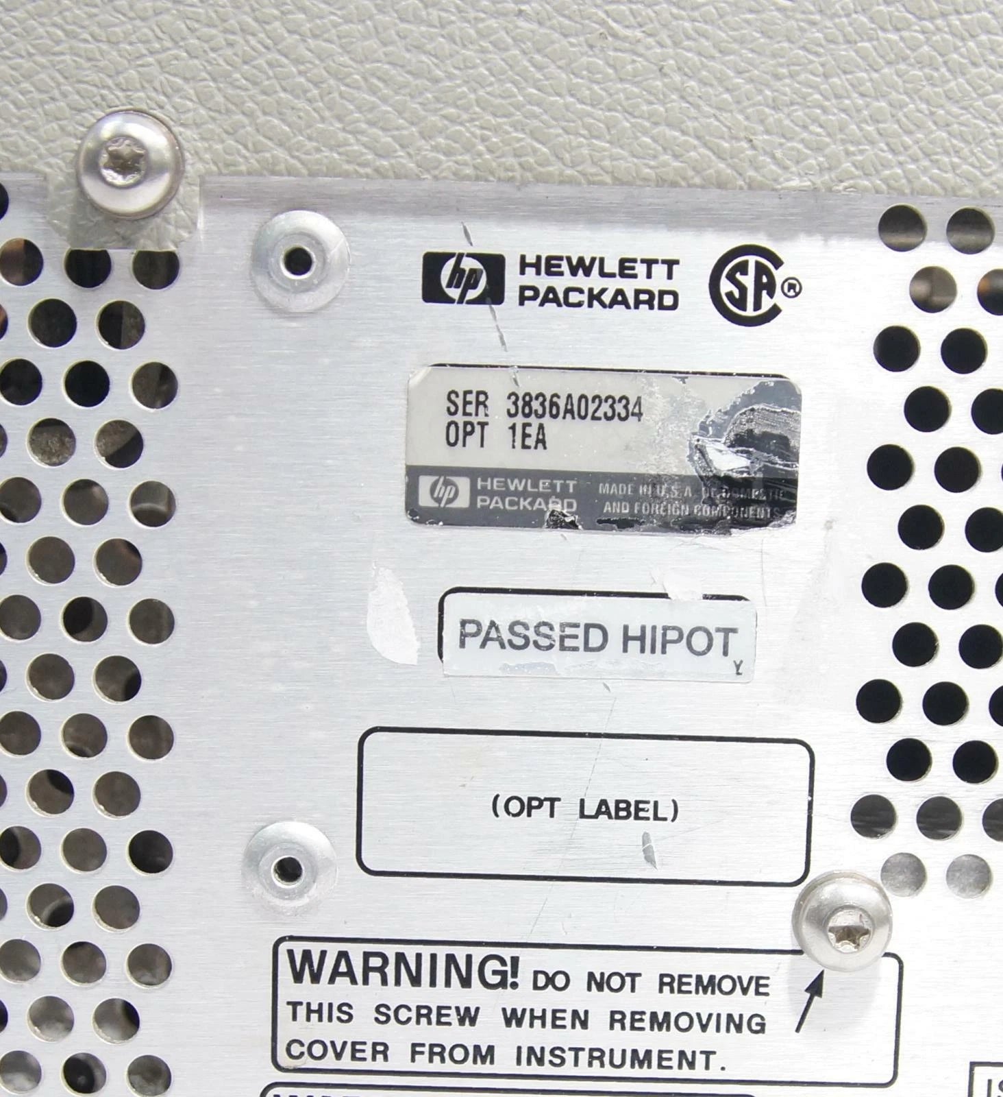HP Agilent 8648B 9 kHz-2000 MHz Synthesized Signal Generator OPT 1EA