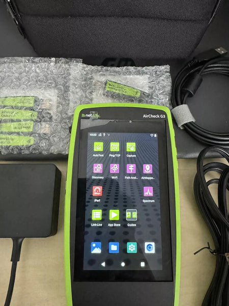 NetAlly AirCheck G3 Pro Wireless Tester Kit with 1-6 Wire View w/Bag & Cables