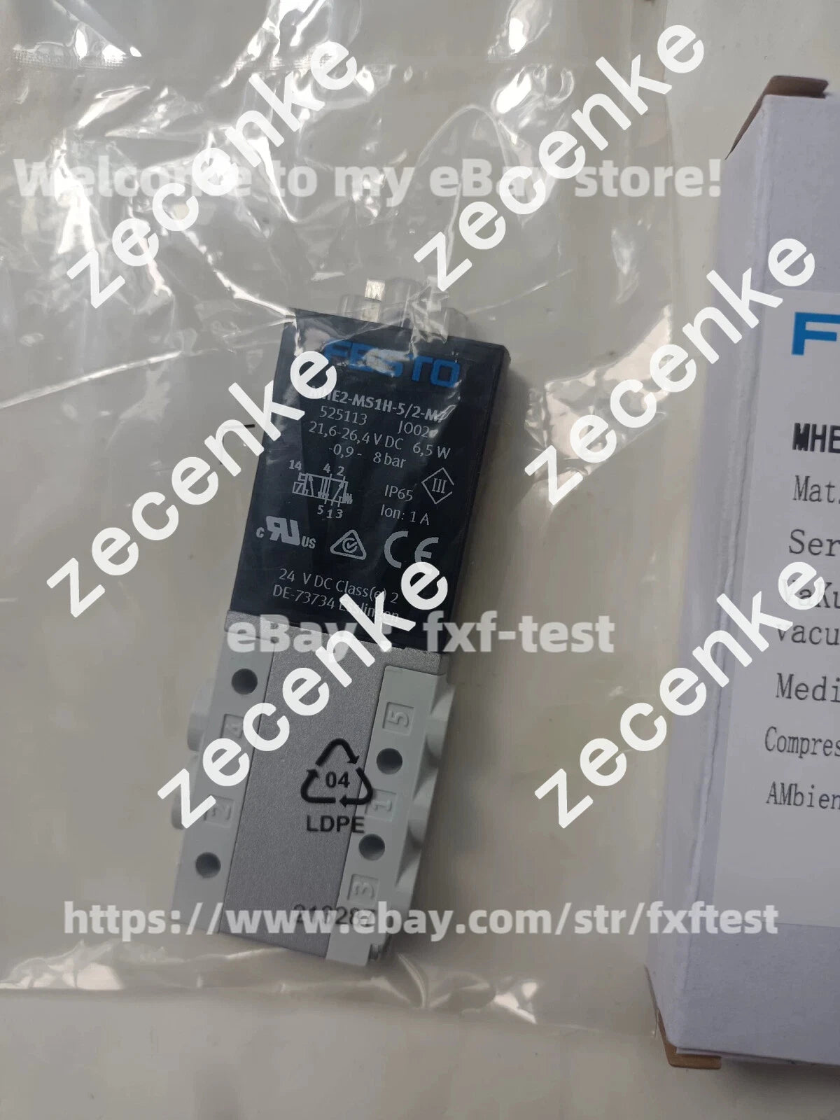 Festo 5/2-Way High-Speed Solenoid Valve MHE2-MS1H-5 2-M7 525113