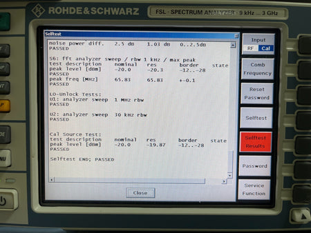 Rohde &amp; Schwarz FSL3 Spectrum Analyzer 9 kHz - 3 GHz _ 0771