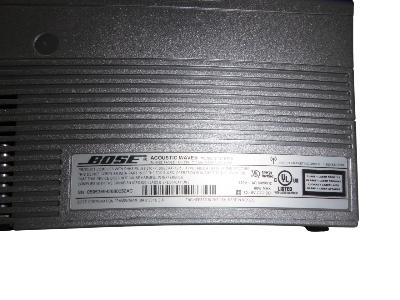 Bose Acoustic Wave Music System II CD-3000 AM/FM CD Player - Free Shipping