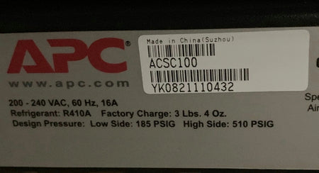 SCHNEIDER APC InRow SC ACSC100 300mm Air Cooled System Rack Network Data Center
