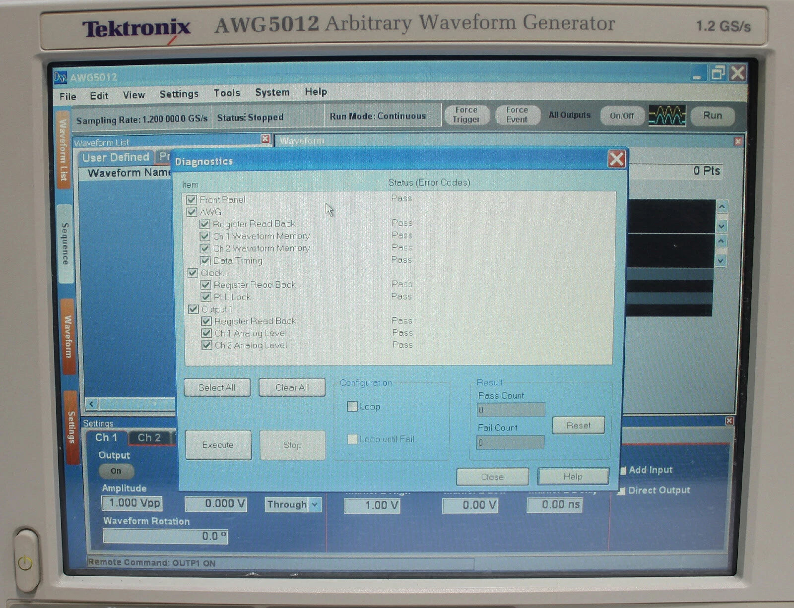 Tektronix AWG5012 1.2 GS/s Arbitrary Waveform Generator