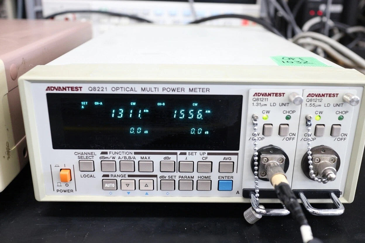 ADVANTEST Q8221 Q81211 Q81212 1310,1550nm LD Source Optical Multimeter