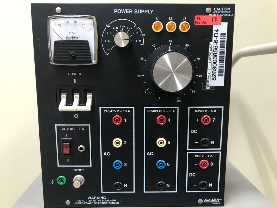 Lab Volt 8821-2A AC & DC Power Supply - XG eqpt