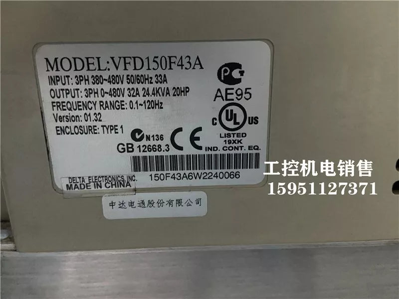 1PC USED Frequency converter VFD150F43A #L4302Y LZ