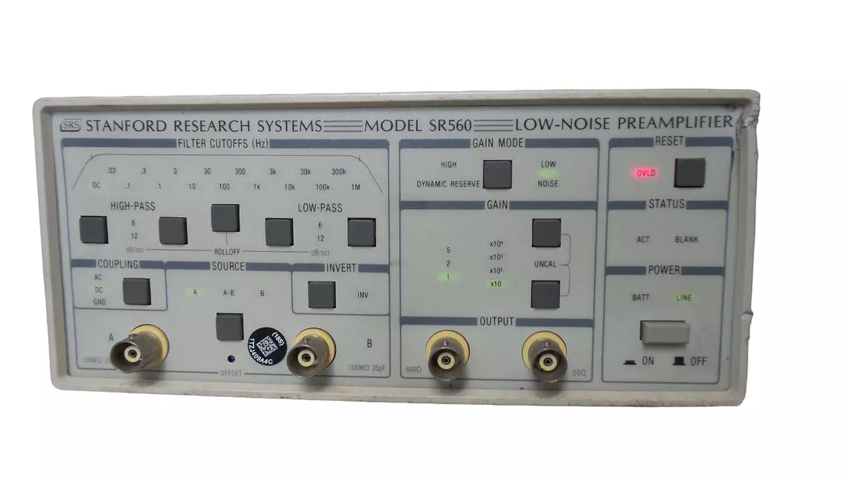 Stanford SR560 Research Systems Low-Noise Preamplifier