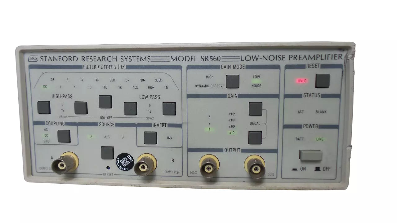Stanford SR560 Research Systems Low-Noise Preamplifier
