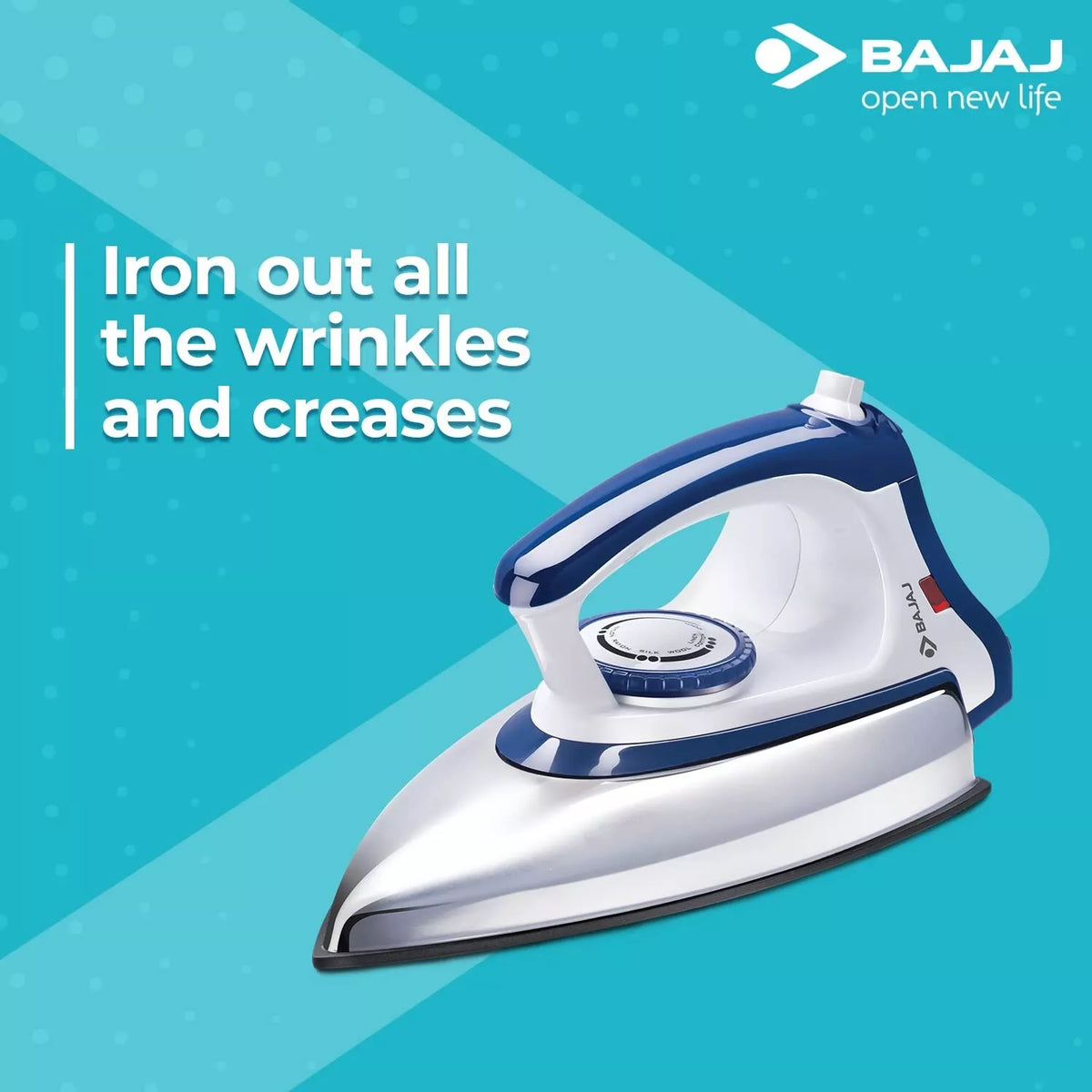 Bajaj Majesty DX-11 1000W Dry Iron with Advance Soleplate and Anti-bacterial